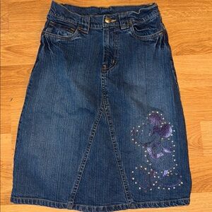 EUC Disney Store Mickey Mouse Denim Skirt Skirt Size 2